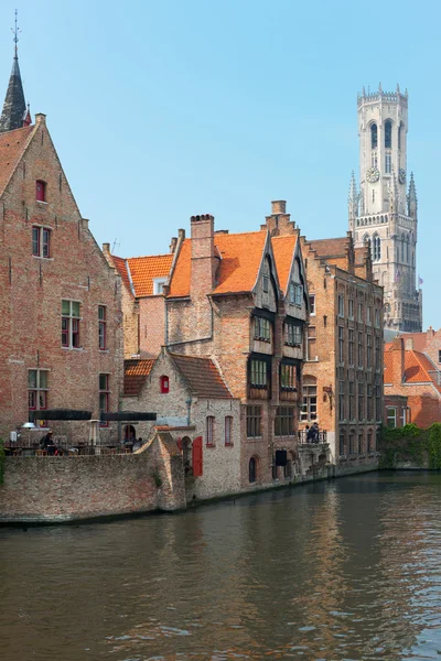 Toegangscode op belfort in Brugge — Stockfoto