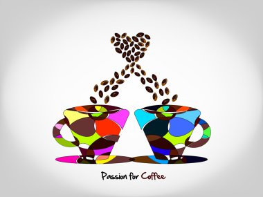 Love of coffee clipart