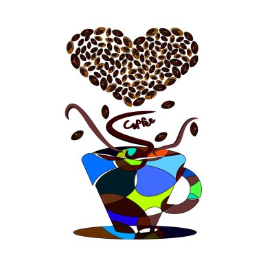 Love of coffee clipart