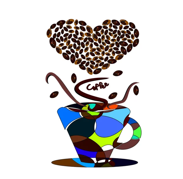 Кохання кави — стоковий вектор