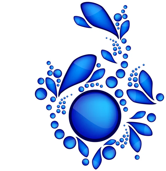 Décoration de l'eau abstraite — Image vectorielle