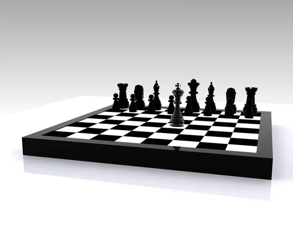 Šachy - 3d — Stock fotografie