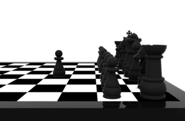 3D sakk - gyalog — Stock Fotó