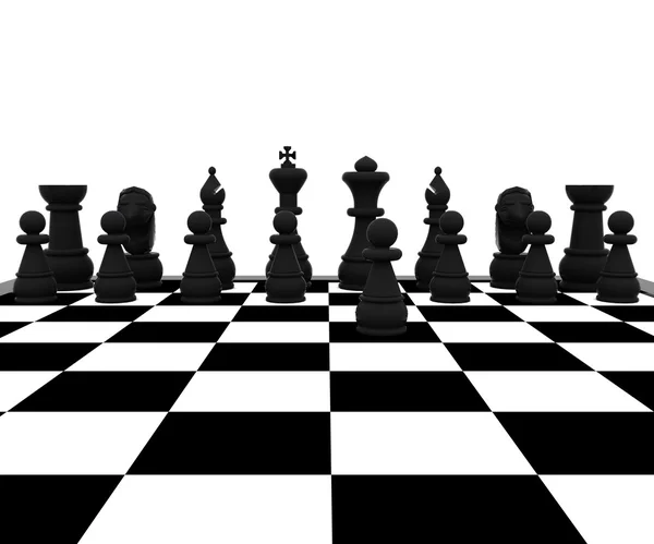 3 차원 체스-폰 레드 — 스톡 사진