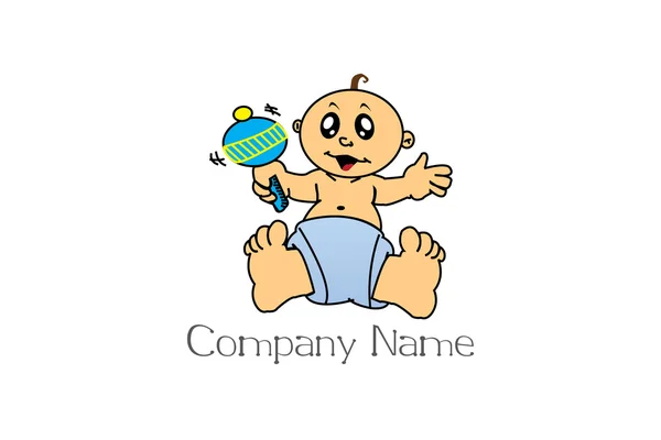 Baby illustration/logo — Stock Vector