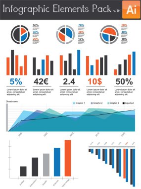 Infographic öğeleri paketi v.01