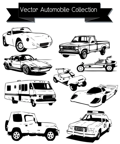 Collection d'automobiles vectorielles — Image vectorielle