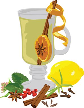 Natürmort çay ve baharatlar