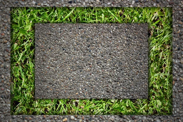 잔디와 돌 벽돌 — 스톡 사진