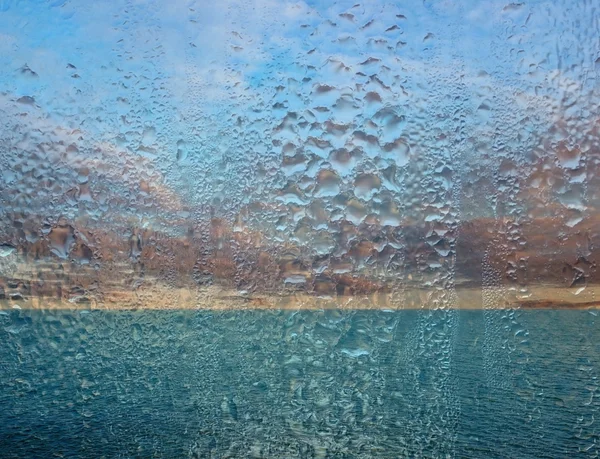 Sky and sea in rain — Stock Photo, Image