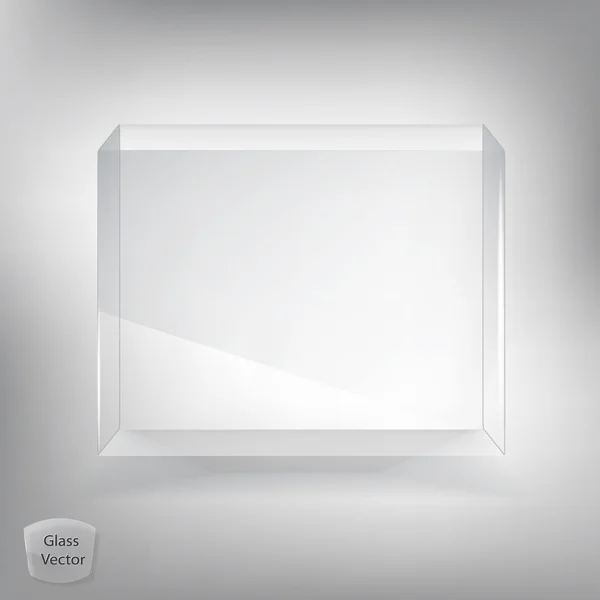 Białe szkło przezroczyste pudełko — Wektor stockowy