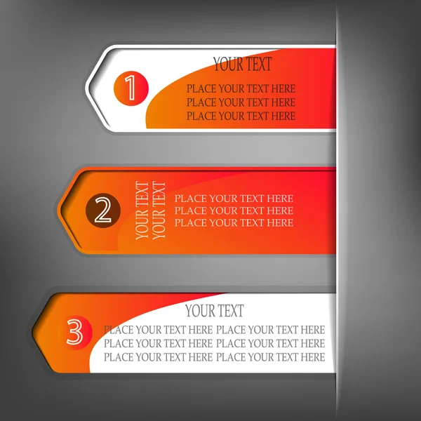 Set of three modern tags — Stock Vector