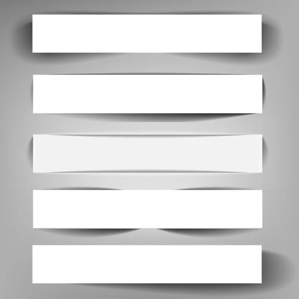 Ensemble de bannières web avec ombre — Image vectorielle