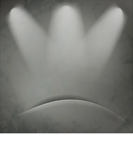 Showroom ile ışık ve boş alanı nesnesinin — Stok Vektör