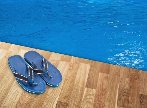 Papuci de piscină — Fotografie, imagine de stoc