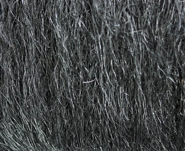 Schwarzes Fell Textur Nahaufnahme von schönen. — Stockfoto