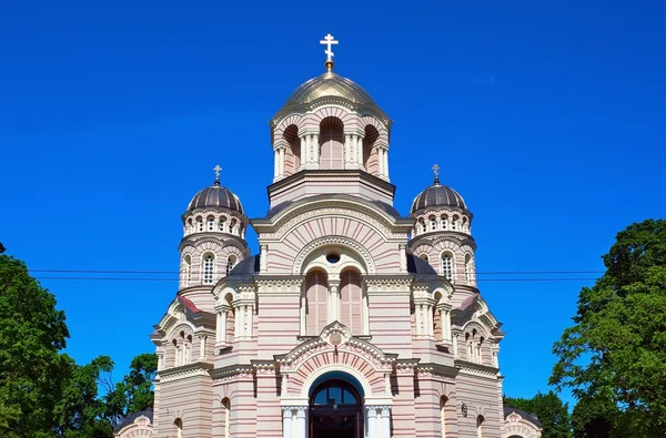 Orthodox cathedral in Riga — Stock Photo, Image