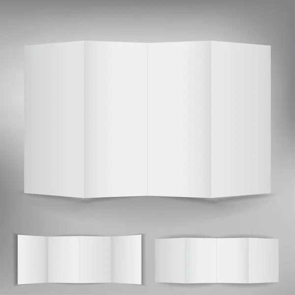 Bílá prázdná brožura — Stockový vektor