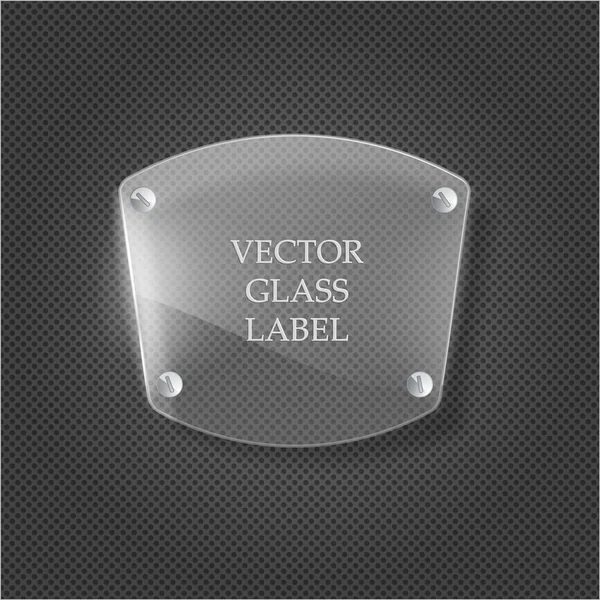 Étiquette en verre — Image vectorielle