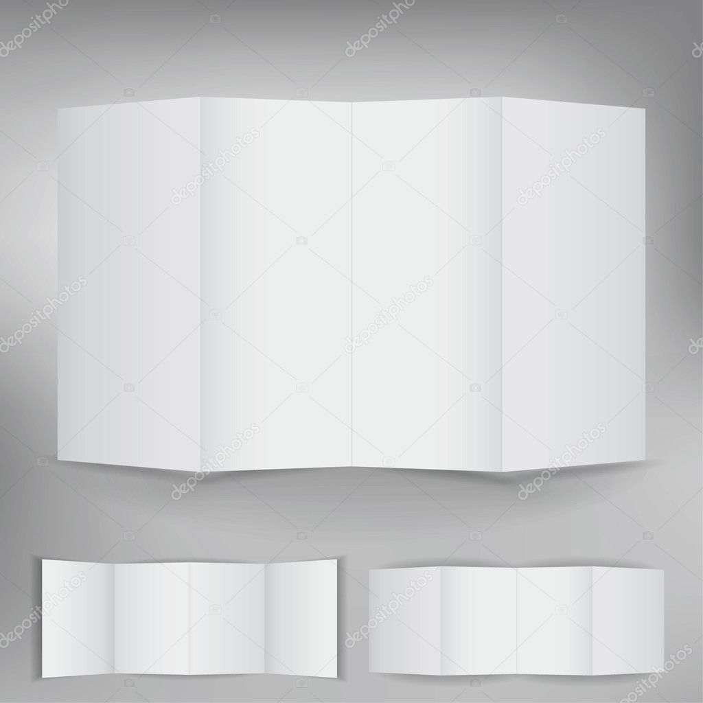 White blank brochure