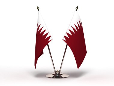 Miniature Flag of Qatar (Isolated) clipart