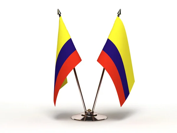 Miniaturowe flaga Kolumbii (na białym tle) — Zdjęcie stockowe