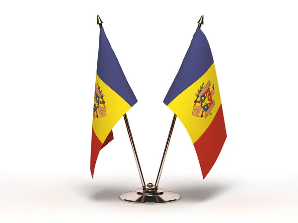 Miniaturowe flaga Mołdawii (na białym tle) — Zdjęcie stockowe