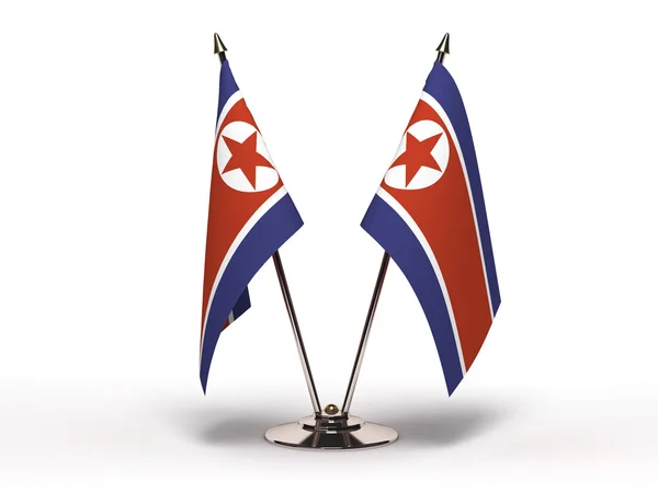 Μινιατούρα σημαία της Βόρειας Κορέας (απομονωμένη) — Φωτογραφία Αρχείου