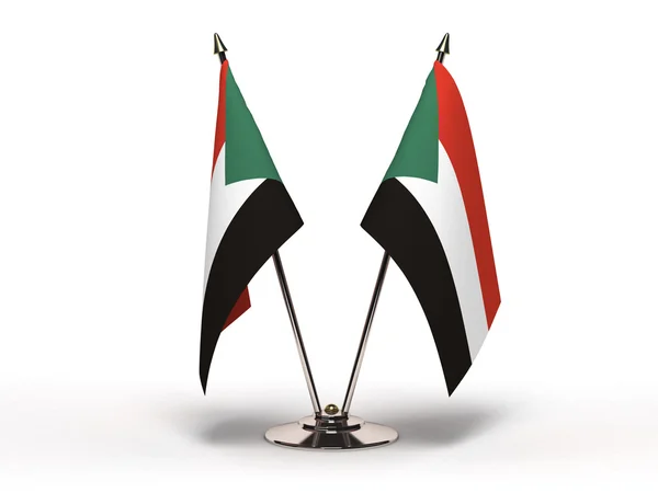 Мініатюрні прапор Судану (ізольовані) — стокове фото