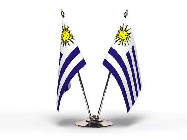 Miniaturfahne von Uruguay (isoliert) — Stockfoto