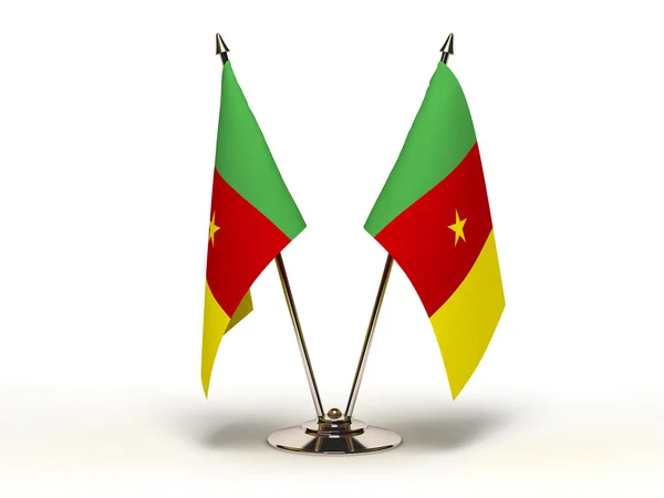 Bandeira Miniatura dos Camarões (Isolada ) — Fotografia de Stock