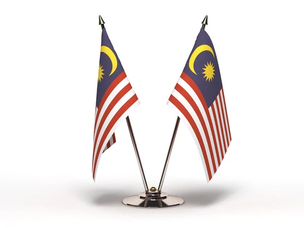 Miniaturní vlajka Malajsie (izolovaná) — Stock fotografie