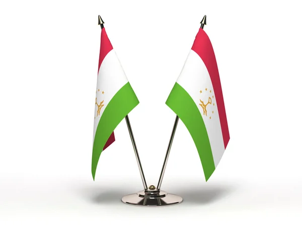 Миниатюрный флаг Таджикистана (изолированный ) — стоковое фото