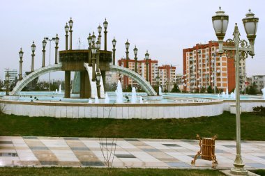 The fountain complex in new district. clipart