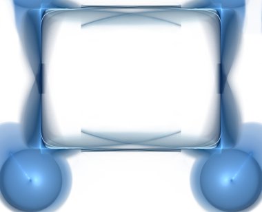 Blue frame on white background clipart