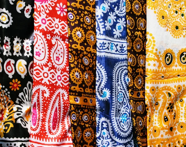 Female kerchiefs with traditional ornament — Stock Photo, Image