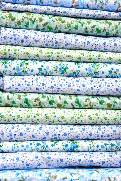 stock image Stack color cotton bedding