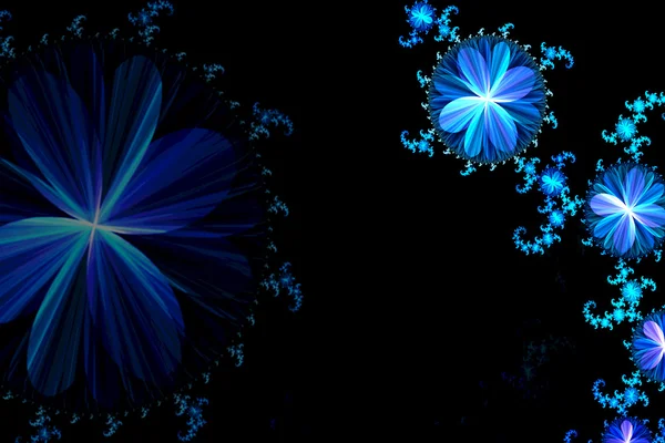 花の背景。青パレット. — ストック写真