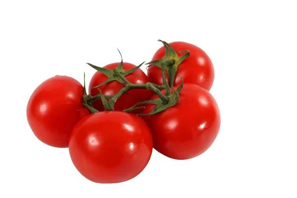 Frische rote Tomate auf weißem Hintergrund — Stockfoto