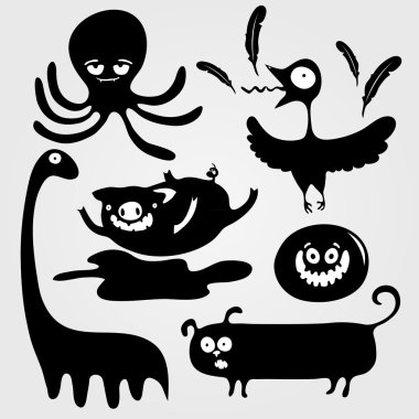 Animals silhouettes clipart