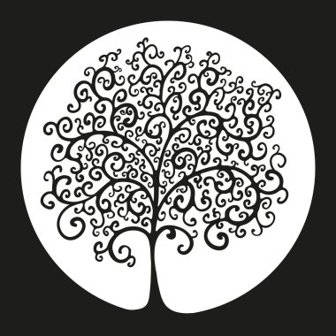 Curly tree clipart