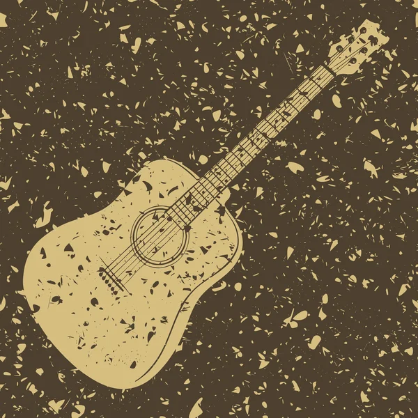 Grunge gitar — Stok Vektör