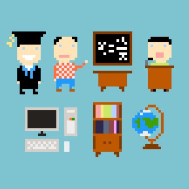 Pixel study clipart