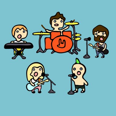 Rock band clipart