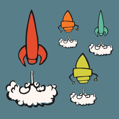 Rocket launch clipart