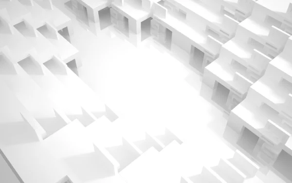 Abstrakt radhus bildar en liten vit stad. — Stockfoto