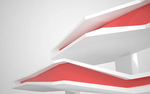 Streszczenie architektura budynku z oknami czerwony — Zdjęcie stockowe