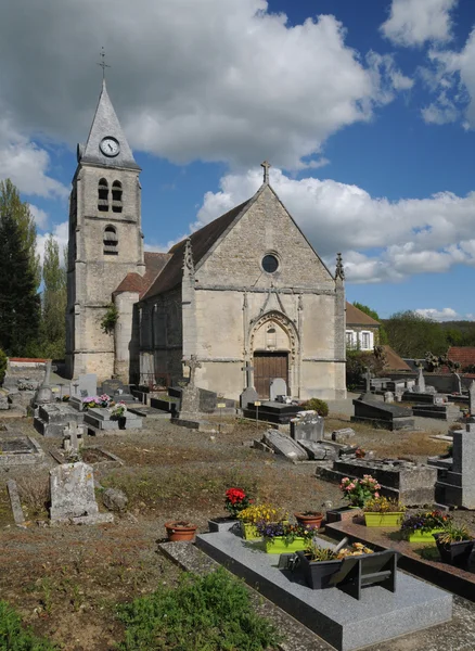 The old church of Villers en Arthies — Stock Photo, Image