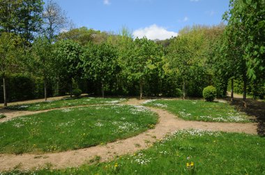 France, the garden of La Roche Guyon castle clipart