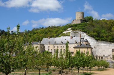 France, the castle of La Roche Guyon clipart